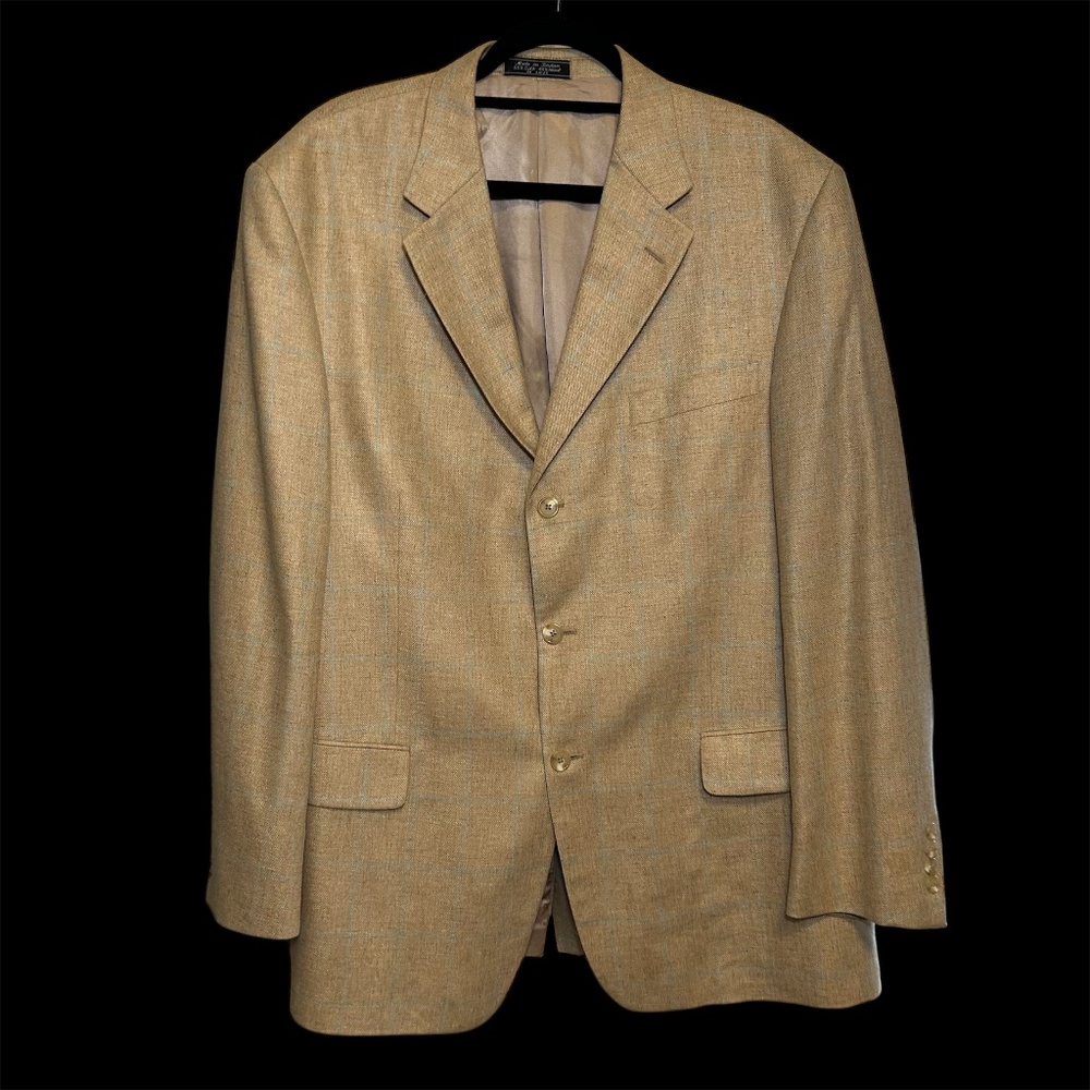 Men's Bill Blass Silk & Wool 3 BTN 46 Long Sport Coat SB CVent.